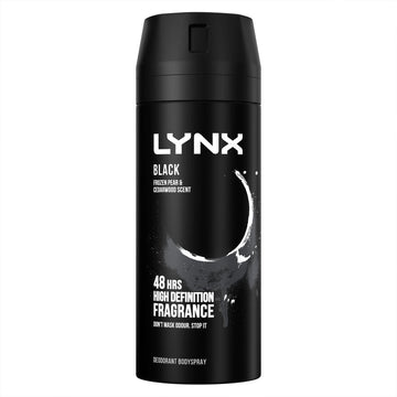 Lynx Black Aerosol Bodyspray 150 Ml
