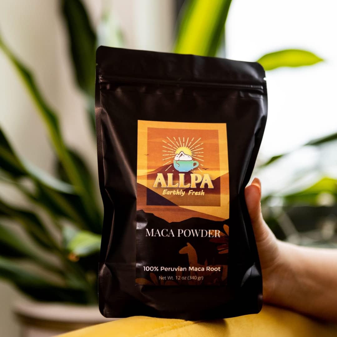 Allpa Peruvian Maca Powder 12 oz, Organic Maca Powder, All Natural Maca Powder Organic, The Ultimate Peruvian Super Food, Energy and Endurance Aid, Product of Peru : Health & Household