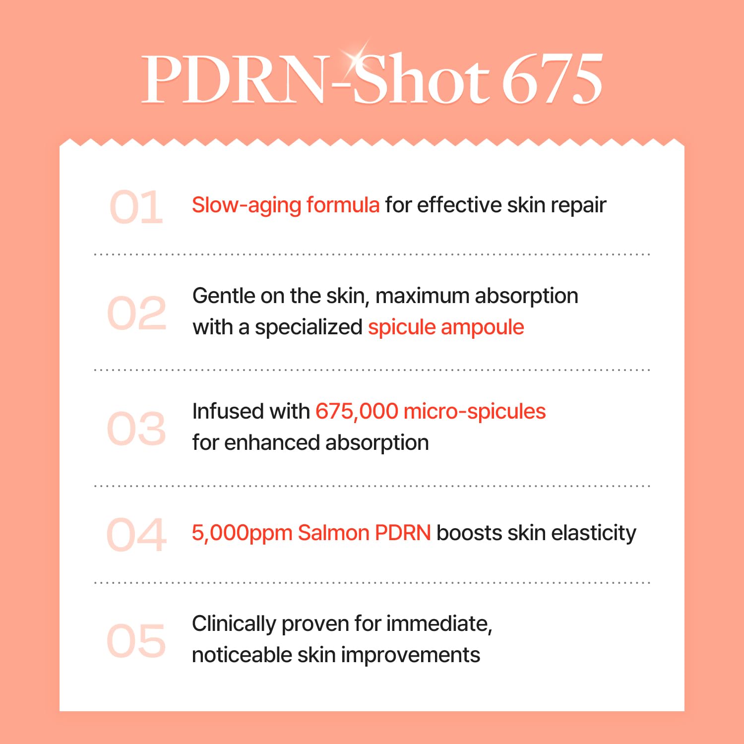 Cosnori Pdrn-Shot 675 - Korea Facial Serum With 675,000 High Purity Spicules - Turnover K-Beauty Face Serum With High Nutrition Salmon Dna Pdrn - Intensive Facial First Essence (50Ml / 1.69 Fl. Oz.)