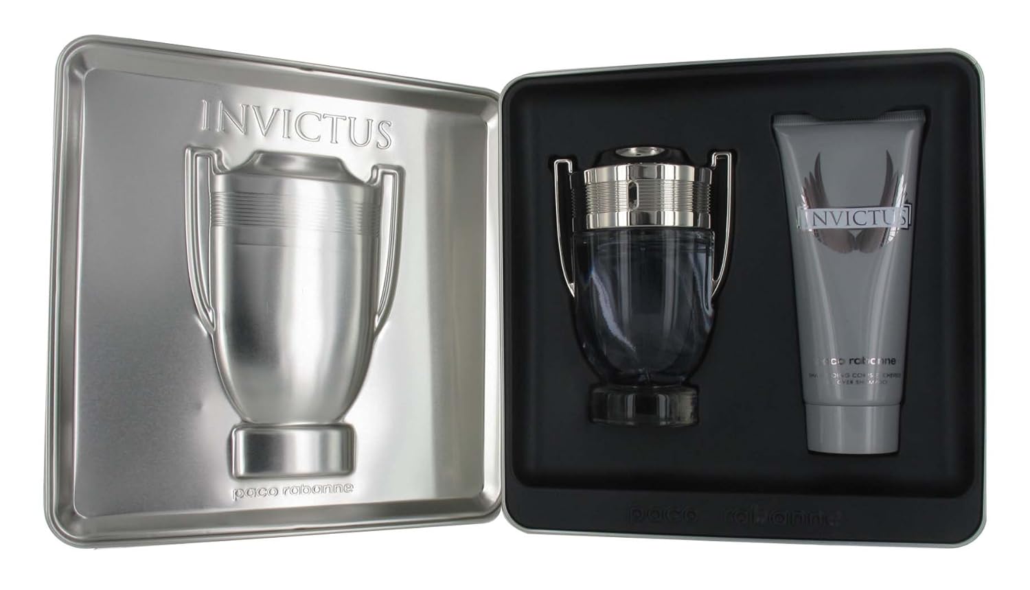 Paco Rabanne Invictus 2 Piece Gift Set For Men (Eau De Toilette Spray, All Over Shampoo) : Beauty & Personal Care