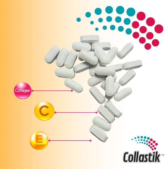 Hydrolyzed Collagen And Vitamins C And E For Women. Skin And Nails Health, Premium Formula Collagen Plus Antioxidants Supplement, 100 Tablets, Collastik