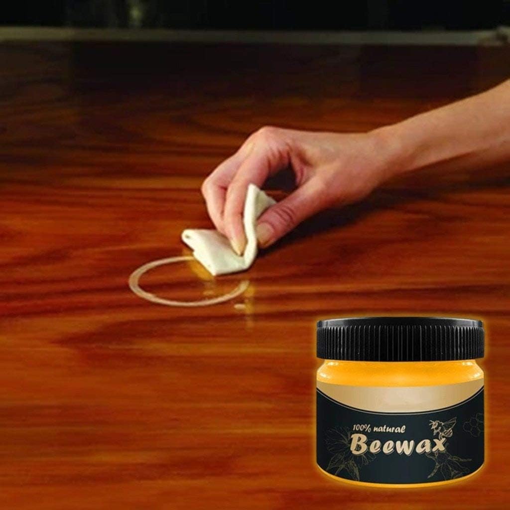 Wood Seasoning Beewax,Natural Traditional Beeswax Polish Wood Furniture Cleaner for Wood Doors, Tables, Chairs, Cabinets and Floors for Furniture to Beautify & Protect : Health & Household