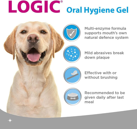 Logic Oral Hygiene Gel For Cats And Dogs, 70 G With Finger Toothbrush, 1 Count (Pack Of 2)