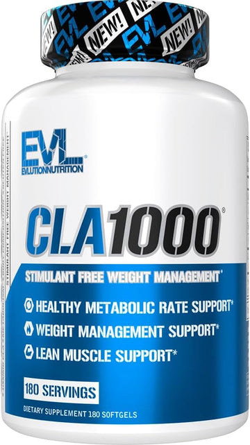 Conjugated Linoleic Acid CLA Pills - CLA 1000mg Diet Pills to Support Weight Loss Fat Burning Lean Muscle and Faster Metabolism - Stimulant-Free CLA 1000mg Safflower Based Fat Loss Support Pills - 180