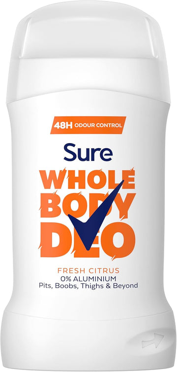 Sure Fresh Citrus Whole Body Deodorant Women'S Deodorant Stick With A Fresh & Airy Fragrance For 48 Hour Odour Control 50 Ml