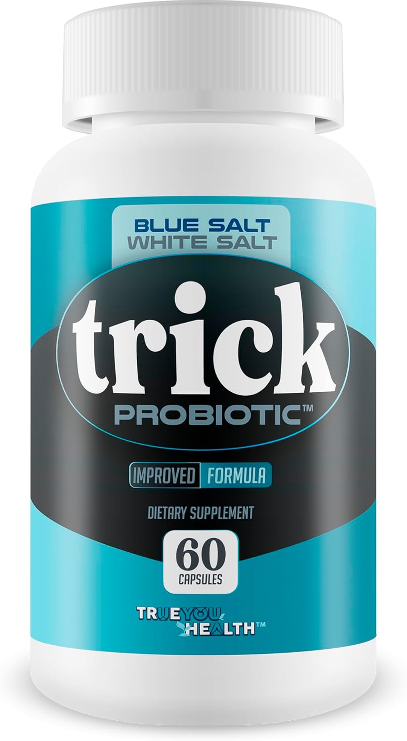Blue Salt White Salt Trick Probiotic - Our Best Probiotics For Men - Promote Heathy Microbiome - Gut Health Once Daily Men'S Probiotic - 40 Billion Mens Prostate Probiotics