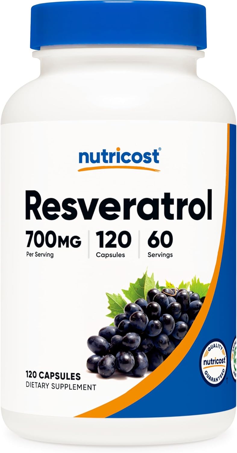 Nutricost Resveratrol 700Mg, 120 Capsules - Vegan, Gluten Free, Non-Gmo
