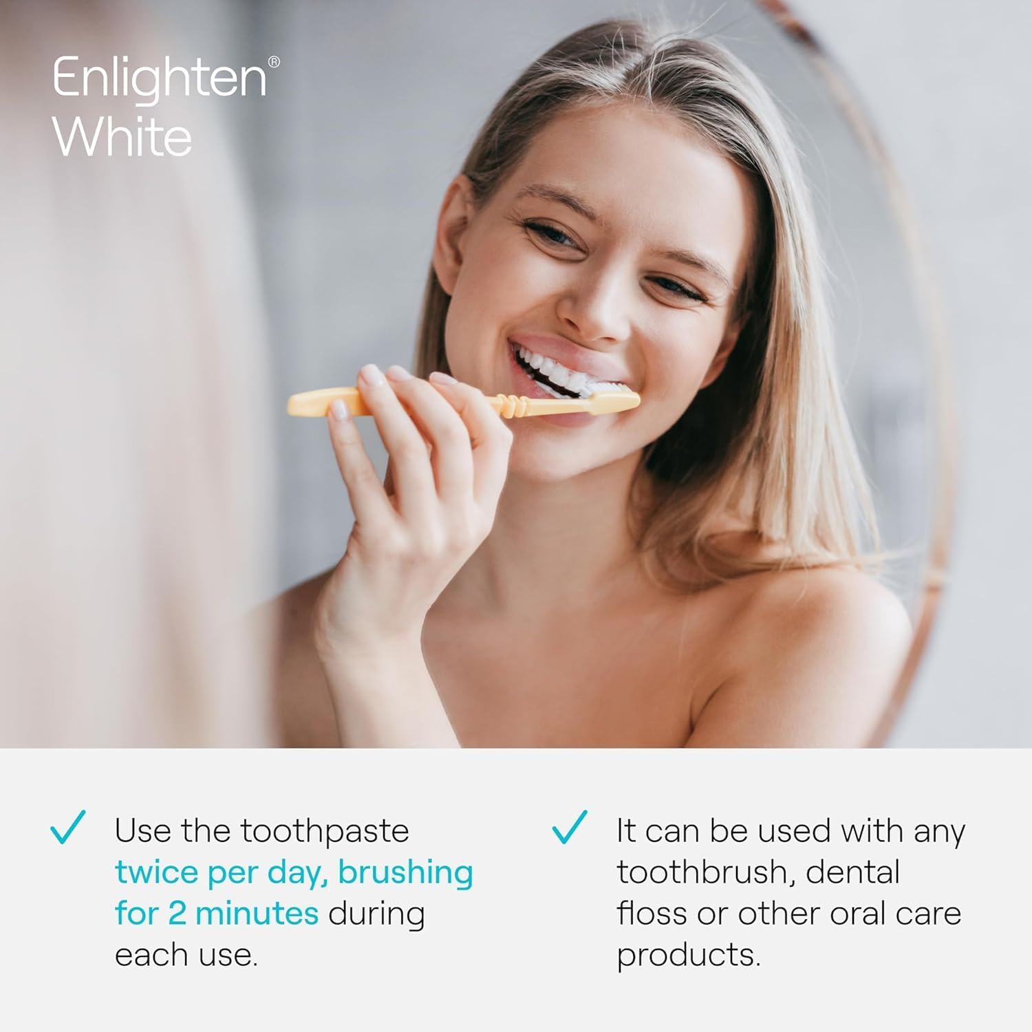Enlighten White - Whitening Toothpaste With Fluoride, 75 Ml - Advanced Enamel Protection And Stain Removal, Restores Shine And Improves Colour - Recommended By Dentists