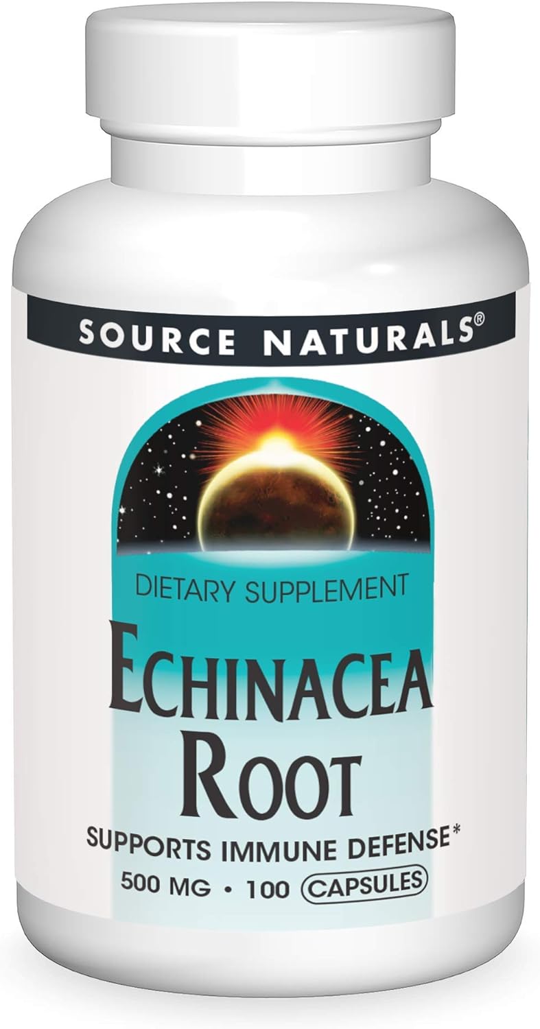 Source Naturals Echinacea Root 500mg, 100 Capsules