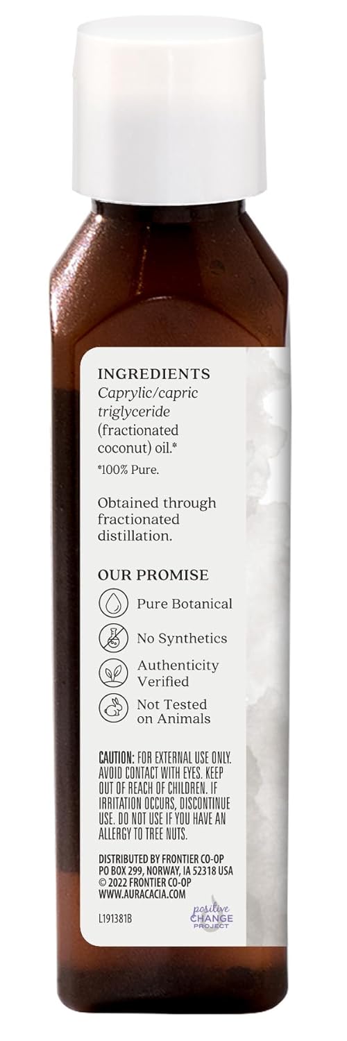 Aura Cacia Fractioned Coconut Oil Skin Care Oil, 4 Fl Oz : Beauty & Personal Care