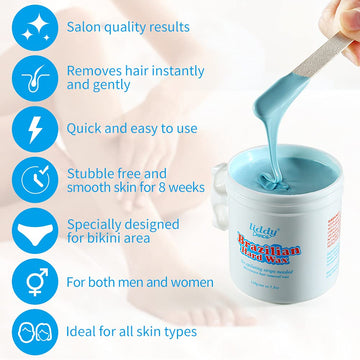 Nose Waxing Kit For Men And Women, 100G Wax, 40 Applicators & 40 Wooden Waxing Sticks, Nose Face Hair Removal Nasal Wax Kit At Home