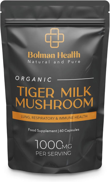 Tiger Milk Mushroom Capsules | 30 Day Supply | Hpmc Vegan Friendly Capsules | Enhanced Immunity | Lung & Respiratory Health | Made In The Uk