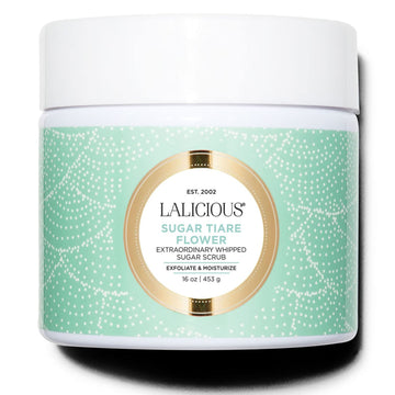 Lalicious Sugar Tiare Flower Extraordinary Whipped Sugar Scrub - Cane Sugar Body Scrub With Coconut Oil & Honey, No Parabens (16Oz)