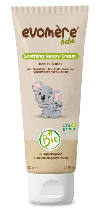 bebe Soothing Nappy Cream for Babies and Kids, Bio, Hypoallergenic 100 mL / 3.38 fl. oz