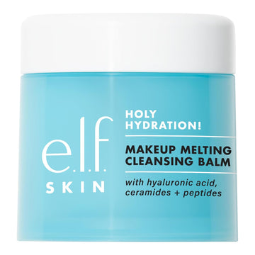 E.L.F. Skin Mini Holy Hydration! Makeup Melting Cleansing Balm, Face Cleanser & Makeup Remover, Infused With Hyaluronic Acid To Hydrate Skin, 0.45 Oz