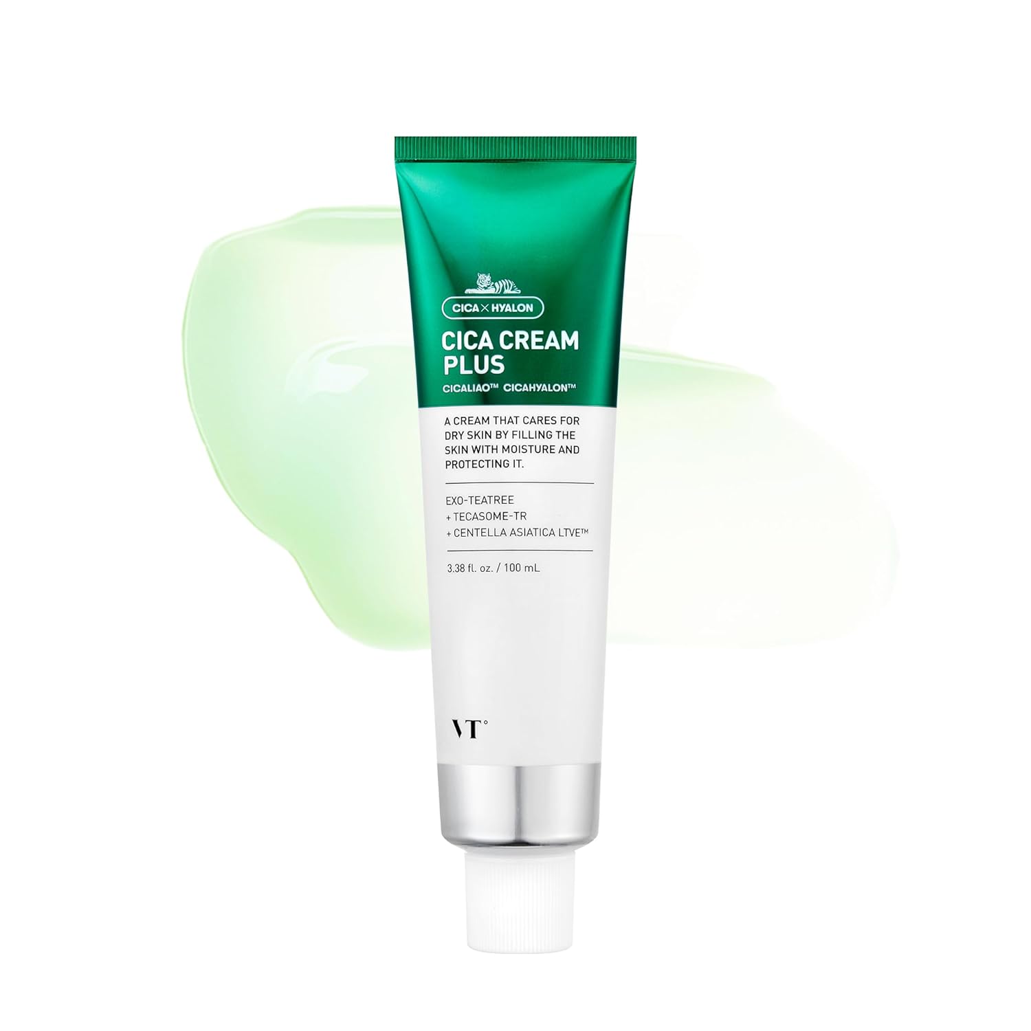 Vt Cosmetics Cica Cream Plus, Hydrating & Calming Face Moisturizer With Centella Asiatica, Lightweight Soothing Cream For Sensitive Skin, Korean Skincare For Glass Skin