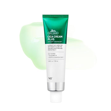 Vt Cosmetics Cica Cream Plus, Hydrating & Calming Face Moisturizer With Centella Asiatica, Lightweight Soothing Cream For Sensitive Skin, Korean Skincare For Glass Skin