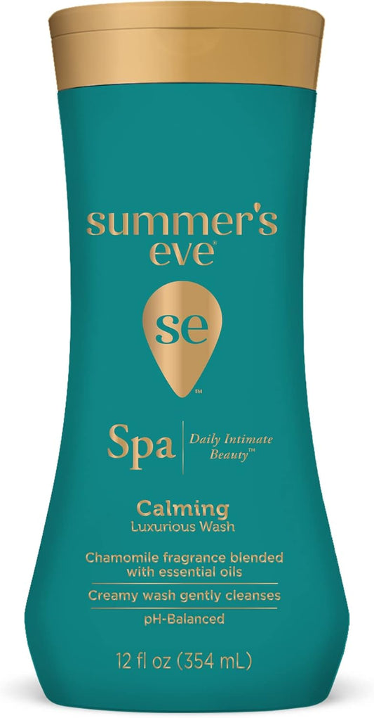 Summer'S Eve Spa Chamomile & Lavender Night Feminine Washes Bundle - 2 Bottles Of 12Oz Ph-Balanced Intimate Body Wash