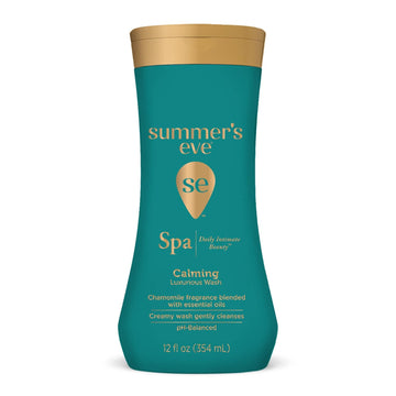 Summer'S Eve Spa Daily Intimate Wash, Luxurious Cleansing All Over Feminine Body Wash, Calming Chamomile Ph-Balanced Feminine Wash, 12Oz Bottle