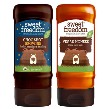 Sweet Freedom Vegan Bundle - X1 Honeee Syrup 350 G & X1 Brownie Choc Shot 320 G
