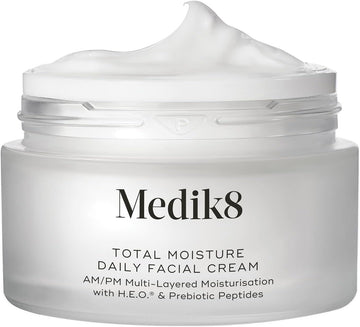 Medik8 Total Moisture Daily Facial Cream Refill Pod Hyaluronic Acid Moisturiser, Day And Night Face Cream, Clinically Proven Instant & Lasting Moisturisation - Fragrance Free - 50 Ml