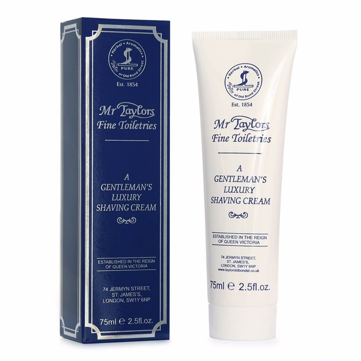 Taylor Of Old Bond Street Mr. Taylors Shaving Cream Tube 2.5 Fl Oz. : Beauty & Personal Care