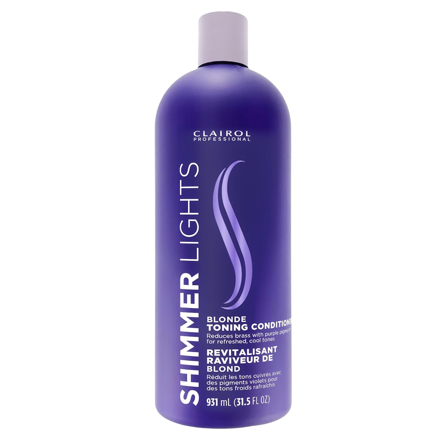 Clairol Professional Shimmer Lights Purple Shampoo & Conditioner | Neutralizes Brass & Yellow Tones | For Blonde, Silver, Gray & Highlighted Hair