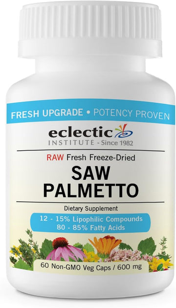 Eclectic Saw Palmetto 600 Mg Fduv, Blue, 60 Count : Health & Household