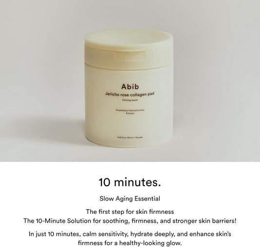 Abib Jericho Rose Collagen Pad Firming Touch 60 Pads - Toner Pads With Collagen Extract, Skin Hydration