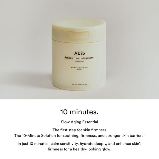 Abib Jericho Rose Collagen Pad Firming Touch 60 Pads - Toner Pads with Collagen Extract, Skin Hydration