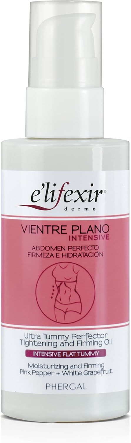 Elifexir Intensive Vientre Plano Oil | Models, Drains, Tightens And Firms The Belly | With Pink Pepper And White Grapefruit | For Men And Women | 100 Ml