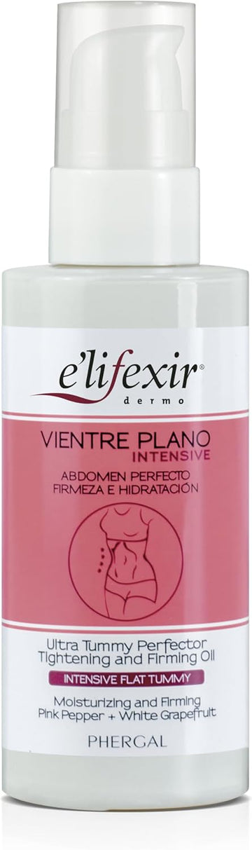Elifexir Intensive Vientre Plano Oil | Models, Drains, Tightens And Firms The Belly | With Pink Pepper And White Grapefruit | For Men And Women | 100 Ml