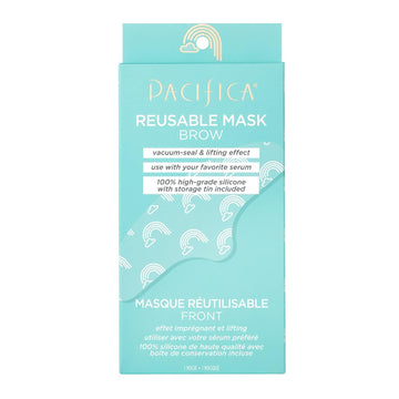 Pacifica Beauty, Reusable Brow Mask, 100% Silicone, Vacuum Seal & Lifting Effect, Minimize Fine Lines + Wrinkles, Pair With Serum, Storage Tin Included, Vegan & Cruelty Free