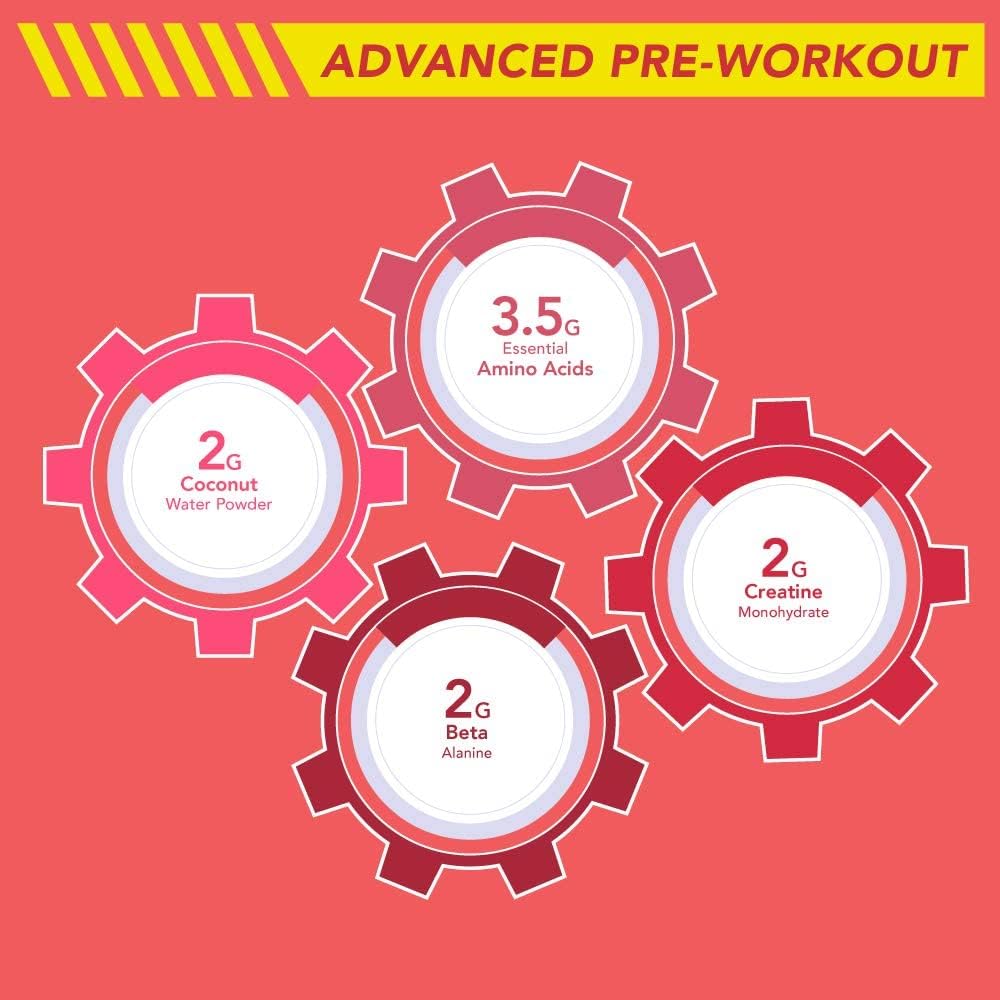 Sports Research PreSweat Advanced Pre-Workout Energy Powder | 9 Essential Amino Acids, Organic Caffeine + L-theanine, Creatine, Beta-Alanine, Acetyl- L-Carnitine, Tart Cherry (Watermelon Yuzu) 14.46oz : Health & Household