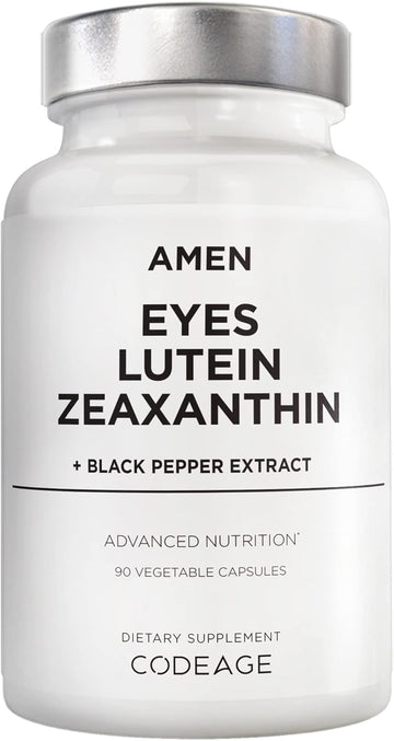 Eyes Lutein Zeaxanthin Supplement - Marigold Red Beet Root Black Pepper - Eye Care, Vision Support Vitamins Formula - 3-Month Supply - Non-GMO - Vegan - 90 Capsules