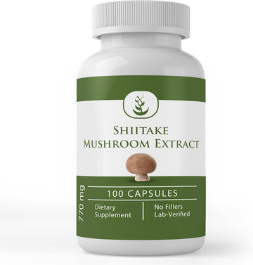 Pure Original Ingredients Shiitake Mushroom Extract (100 Capsules) Always Pure, No Additives Or Fillers, Lab Verified