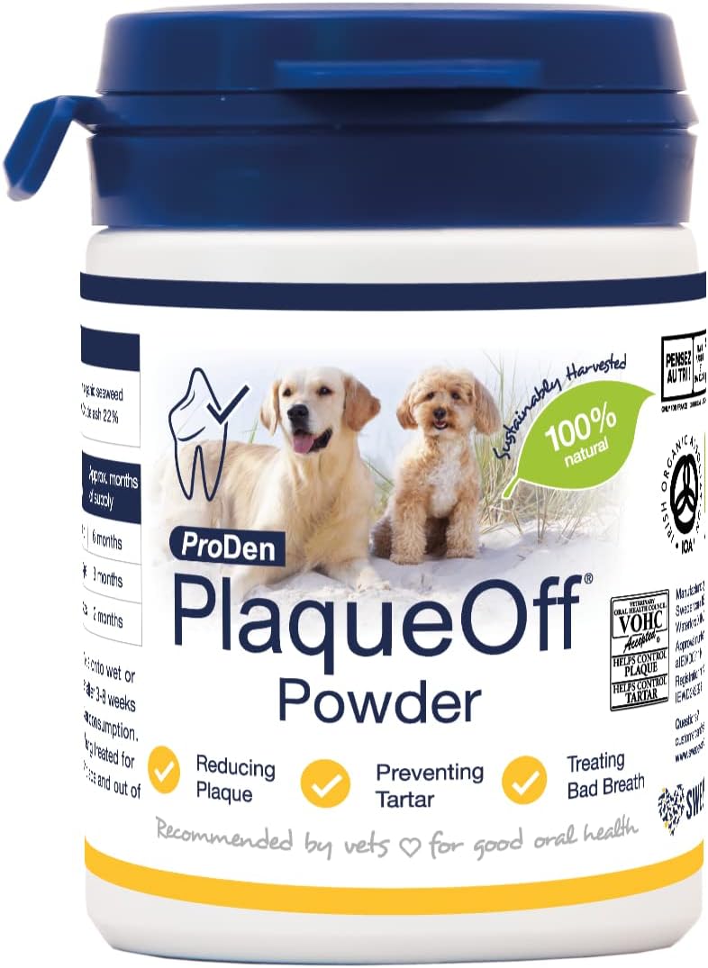 ProDen PlaqueOff Powder | For Small Dogs | Bad Breath, Plaque, Tartar (Packaging may vary), 60 g (Pack of 1)?PD04004