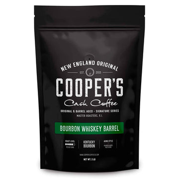 Bourbon Whiskey Barrel Aged Coffee - Whole Bean, Grade 1 Colombian Coffee Beans Aged In Kentucky Bourbon Whiskey Barrels - 2Lb Bags