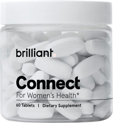 Brilliant Connect Period Health Supplement – Promotes Relief from Cramps, Fatigue, Irregular Periods, Hormonal Acne, Hot Flashes and More* – Natural Hormone Balance Support* (60 Tablets)