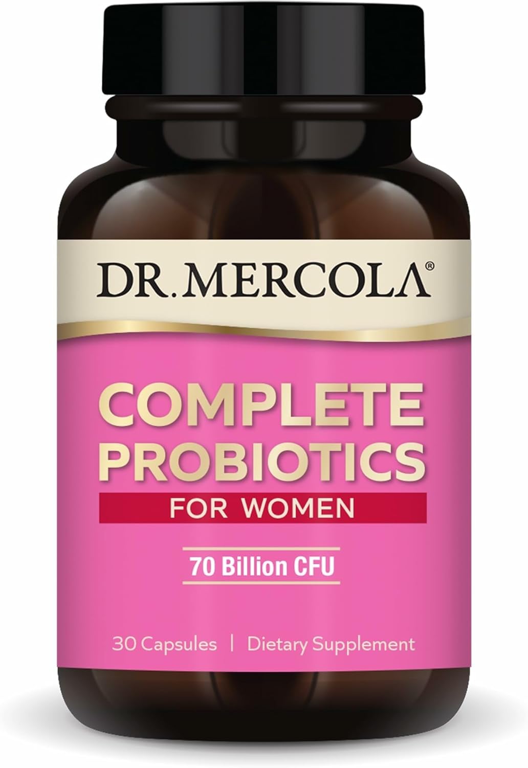 Dr Mercola Complete Probiotics For Women, 70 Billion Cfu, 30 Capsules
