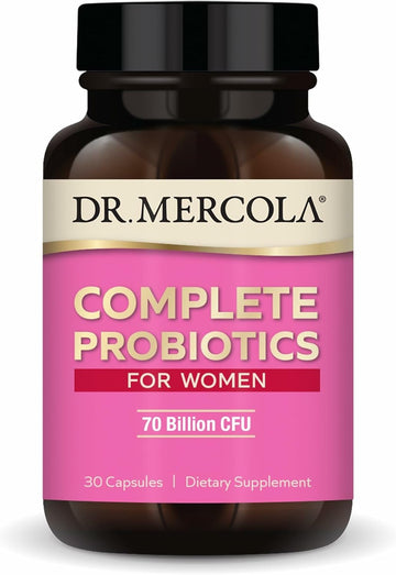 Dr Mercola Complete Probiotics For Women, 70 Billion Cfu, 30 Capsules