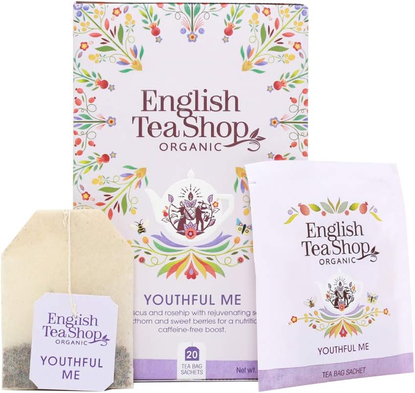 English Tea Shop Organic Youthful Me - 20 Paper Tea Bag Sachets