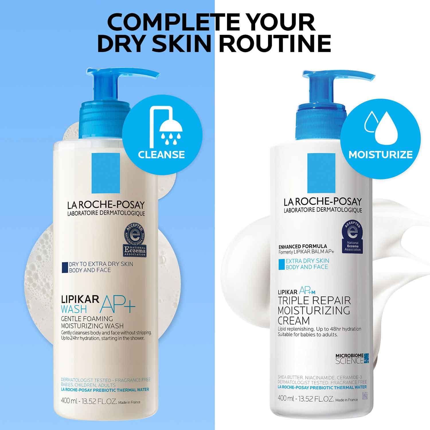 La Roche-Posay Lipikar AP+ Triple Repair Moisturizing Cream | Face & Body Lotion For Dry Skin | Shea Butter & Niacinamide Moisturizer | Gentle Face & Body Cream For Dry, Rough & Sensitive Skin : Beauty & Personal Care