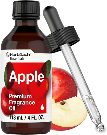 Horbäach Apple Fragrance Oil | 4 fl oz (118ml) | Premium Grade | for Diffusers, Candle and Soap Making, DIY Projects & More