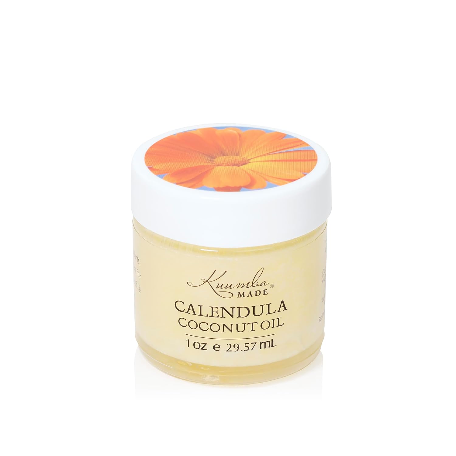 Kuumba Made Botanically Infused Calendula Coconut Oil | 1 Ounce | Coconut Oil For Skin | Organic All Over Moisturizer | Nourishing And Gentle On Skin