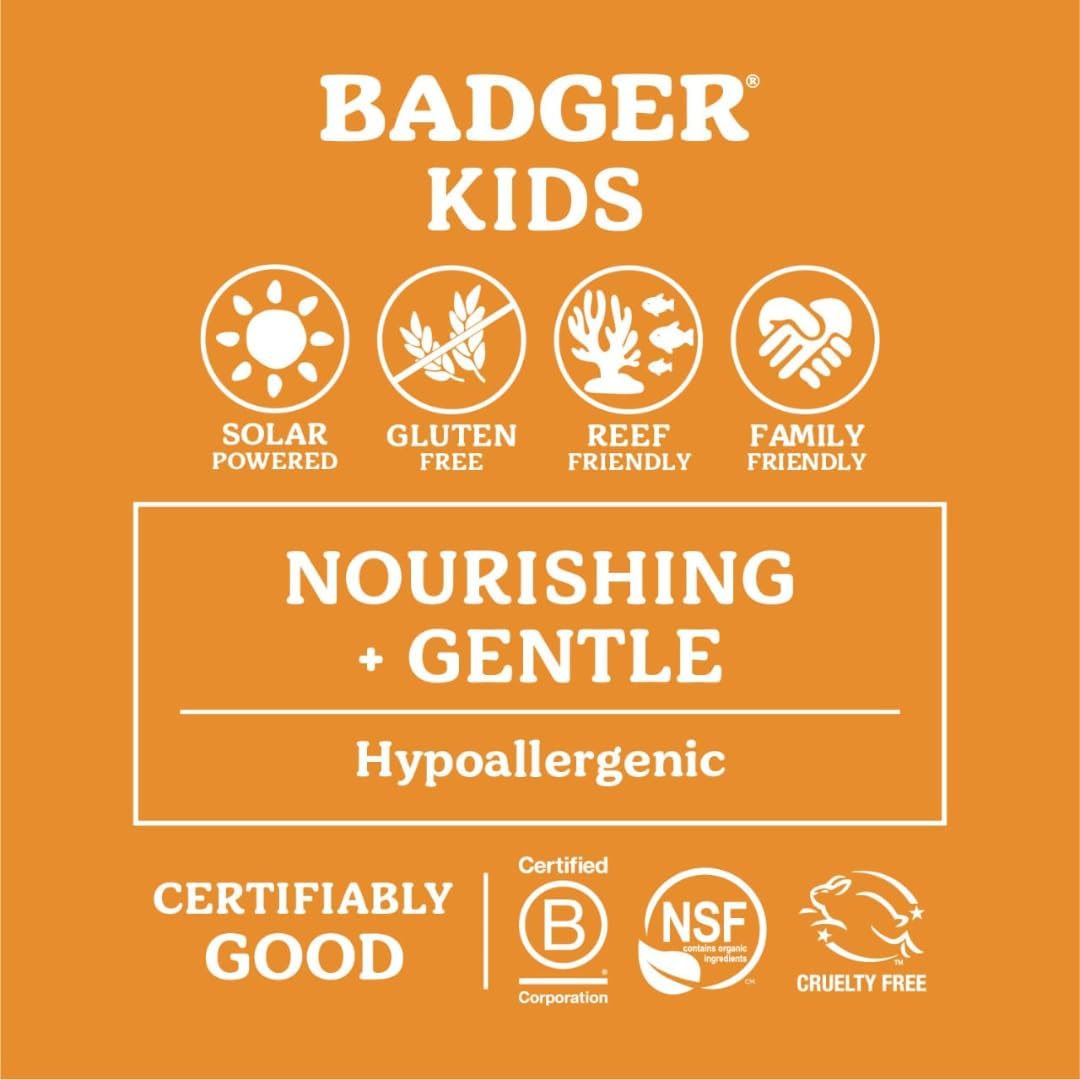 Badger Mineral Sunscreen For Kids | SPF 30 Zinc Sun Cream | Organic & Gluten Free | Protects From UV Rays (87ml) : Amazon.co.uk: Beauty