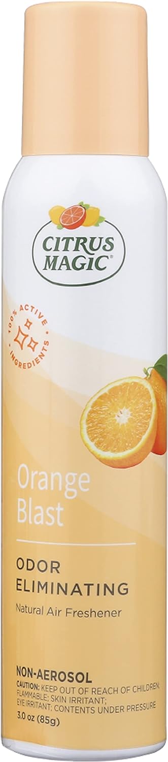 Citrus Magic Natural Odor Eliminator Air Freshener Spray for Home, Orange Blast, 3-Ounce, Pack of 3