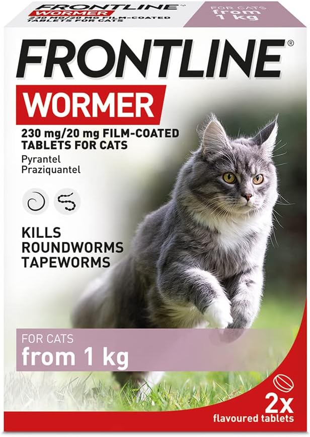 Frontline Wormer - Cat Worming Treatment - 2 Tablets