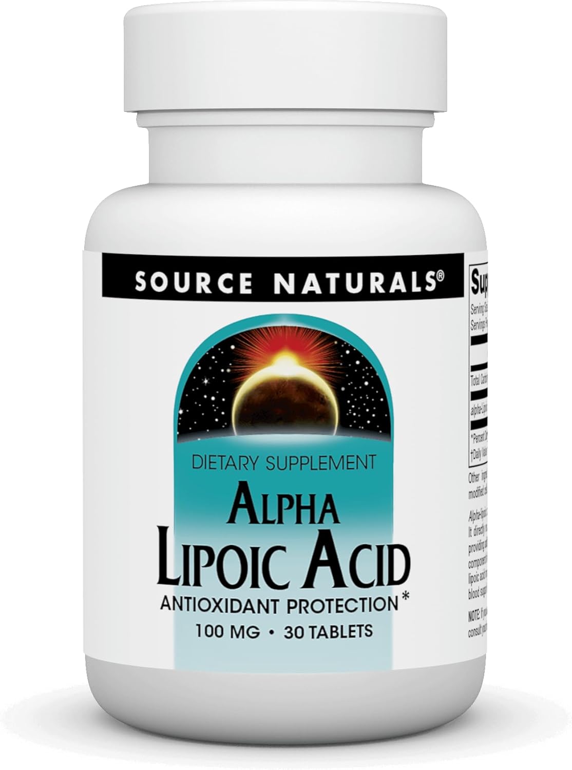 Alpha Lipoic Acid 100mg Source Naturals, Inc. 30 Tabs