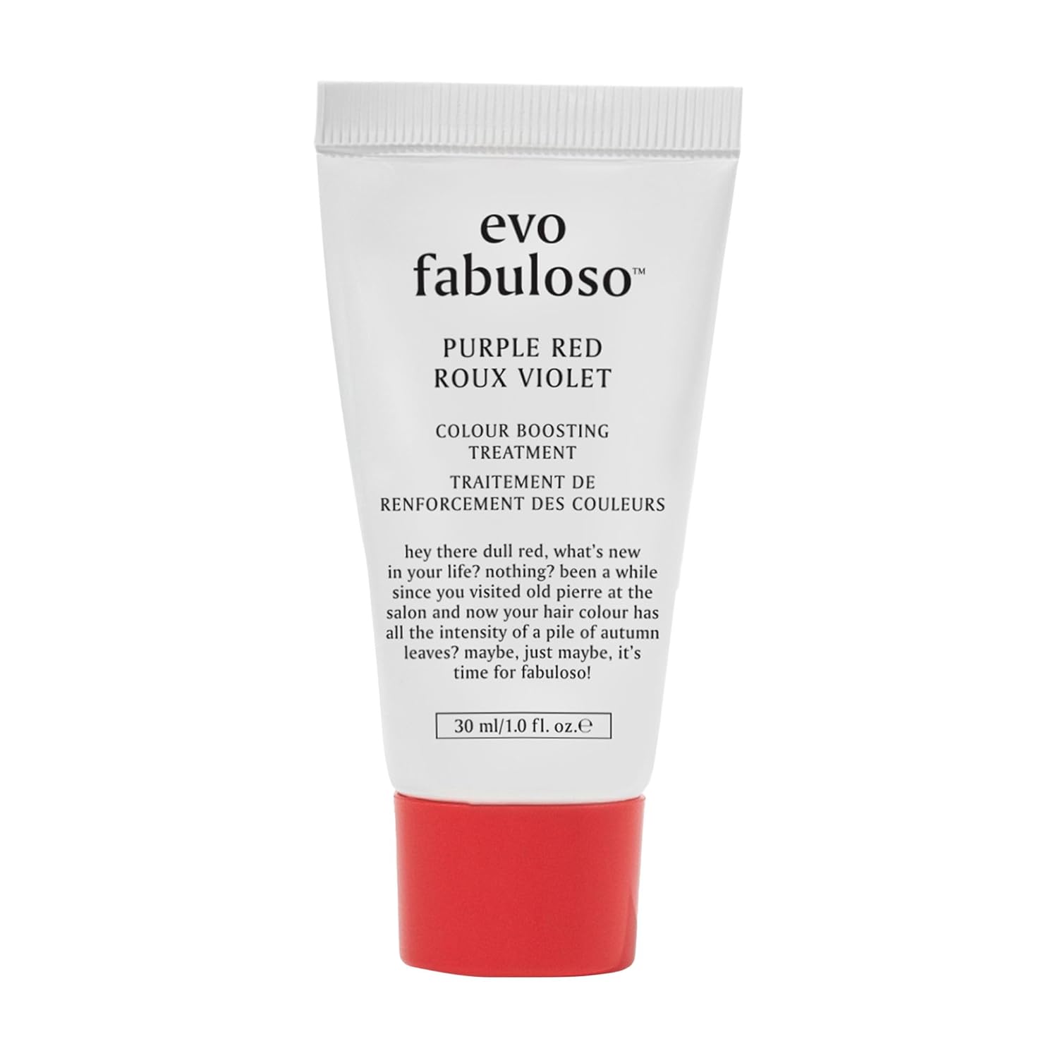 Evo Fabuloso Purple Red Colour Boosting Treatment - Colour Care Conditioner For Colour -Treated Hair - Helps Maintain Colour Depth, Tone & Shine, 30Ml / 1.01Fl.Oz